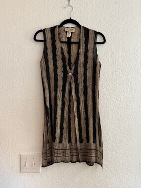 C’est Duo Boho Lace Longline Sleeveless Duster Vest